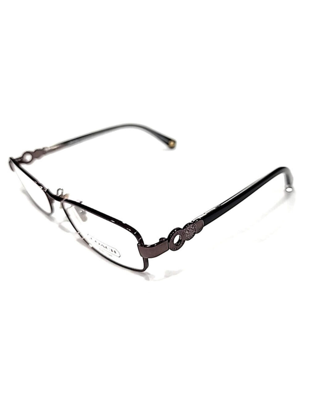 Coach HC5005 Sande 9034 Dark Silver Metal Rectangle Eyeglasses 51-15 135 New